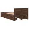 vidaXL Bedframe met hoofdeinde bewerkt hout bruineikenkleur 90x200 cm