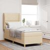 vidaXL Boxspringbed met Matras Donkergrijs 90x190 cm Cr&egrave;me 80 x 200 cm
