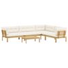 vidaXL 5 Stuk Garden Pallet Sofa Units Massief Acaciahout Licht Bruin