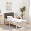 vidaXL Bedframe met Gevoerd Hoofdgedeelte Taupe 80 x 200 cm