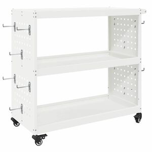 vidaXL Gereedschapswagen Wit 75 x 35 x 73 cm Koudgewalst staal