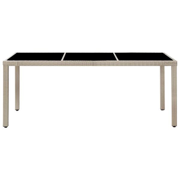 vidaXL 9-delige Tuinset met kussens poly rattan beige