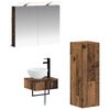 vidaXL Badkamerkastenset 4 pcs Oud hout 40 x 10,5 x 60,5 cm