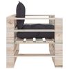 vidaXL 5-delige Loungeset met kussens pallet grenenhout