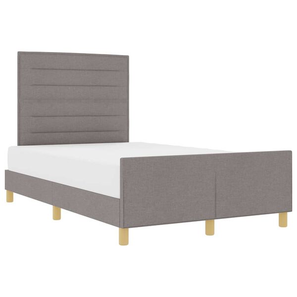 vidaXL Bedframe met hoofdeinde Taupe 160 x 200 cm Stof
