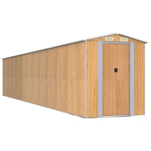 vidaXL Tuinschuur 192x1021x223 cm gegalvaniseerd staal lichtbruin