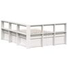vidaXL Bed met boekenkast zonder matras grenenhout wit 160x200 cm