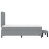 vidaXL Boxspringbed met matras Lichtgrijs 120 x 200 cm Stof
