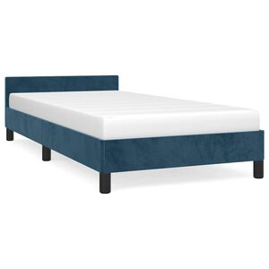 vidaXL Bedframe zonder matras 90x190 cm fluweel donkerblauw