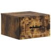 vidaXL Wandbeugel Bedkast Gerookt eiken 34,5 x 33 x 20 cm Bewerkt hout