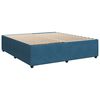 vidaXL Boxspring met matras fluweel blauw 200x200 cm