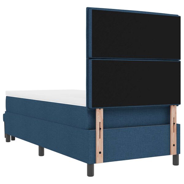 vidaXL Boxspringbed met hoofdeinde Blauw 90 x 190 cm Stof