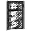 vidaXL Poort met kruisontwerp 100x150 cm staal zwart