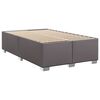 vidaXL Boxspring met matras kunstleer grijs 120x200 cm