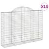 vidaXL Schanskorven 13 st gewelfd 200x30x140/160 cm ijzer