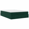 vidaXL Ottoman bed met matras 140x200cm fluweel donkergroen