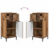 vidaXL Badkamermeubelset 2 pcs Oud Hout Geperst Hout en Metaal