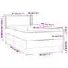 vidaXL Boxspring met matras fluweel donkergroen 80x200 cm