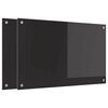 vidaXL Keukenachterwand 2 st Zwart 80 x 50 cm gehard glas