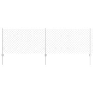 vidaXL Kettinglinkomheining met paal 25 x 0,8 m (B x H)