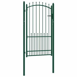 vidaXL | Hekdeur met spijkers | Groen 100 x 175 cm Poedergecoat staal