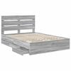 vidaXL Bedframe met lade Grijs Sonoma 160 x 200 cm Ingenieurshout