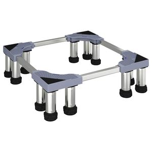 vidaXL Wasmachinebasis Grijs 67 x 67 x 21,5 cm Roestvrij staal