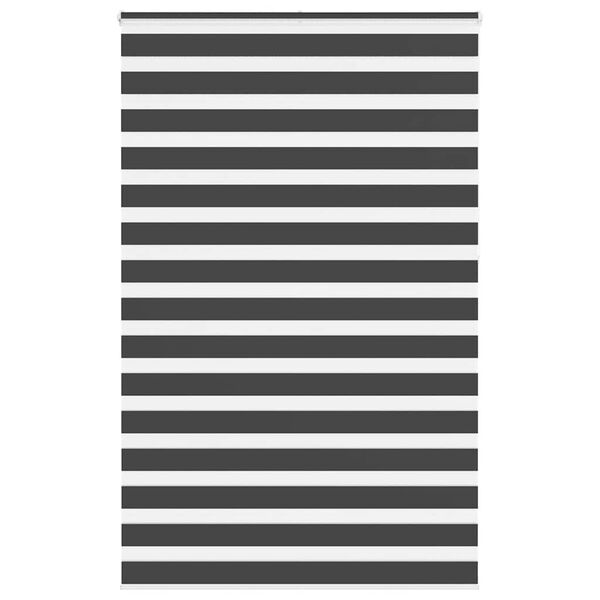 vidaXL Zebra rolgordijn 150x230 cm stofbreedte 145,9 cm zwart