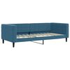 vidaXL Slaapbank met onderschuifbed en lades 90x200 cm fluweel blauw