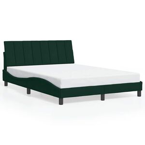 vidaXL Bedframe zonder matras "Hanko" 120x200 cm fluweel donkergroen