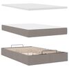 vidaXL Ottoman bed met matras 120x190 cm stof taupe