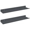 vidaXL Drijvende plank 2 st Antraciet 40 x 8,5 x 2,5 cm Staal