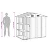 vidaXL Tuinschuur met rek 205x130x183 cm ijzer grijs
