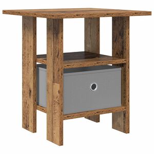 vidaXL Nachtkastje met lade Oudhout 41 x 40 x 45 cm Bewerkt hout