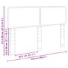 vidaXL Hoofdbord Wit 140 cm Bewerkt hout