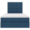 vidaXL Opslag bed met matras met opslag Blauw 120 x 200 cm Nep Leer