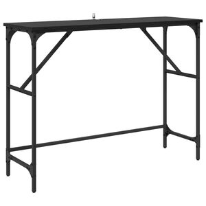vidaXL Wandtafel Zwart Eiken 100 x 32 x 75 cm Bewerkt hout