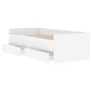 vidaXL Bedframe met lades wit 75x190 cm Small Single