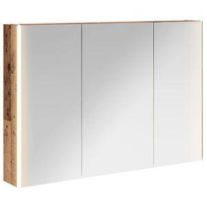 vidaXL Badkamer spiegelkast Oudhout 103,5 x 15,5 x 70 cm Bewerkt hout
