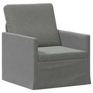 vidaXL Fauteuil Donkergrijs 70 x 81 x 82 cm fluweel