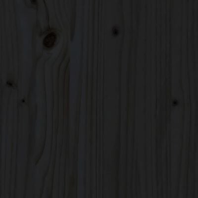 vidaXL Nachtkastje 40x35x61,5 cm massief grenenhout zwart