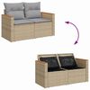 vidaXL Tuin Sofa Set met kussen 8 pcs Beige Poly riet