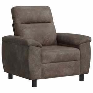 vidaXL Bank Donkergrijs 95 x 90 x 95 cm Nep Suede Leer