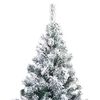 vidaXL Kunstkerstboom met 300 LED Wit 180 cm PVC en Staal en Kunststof