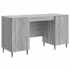 vidaXL Bureau met plank Grijs sonoma 142,5 x 50 x 75 cm Bewerkt hout