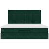 vidaXL Ottoman bed met matrassen 180x200cm fluweel donkergroen