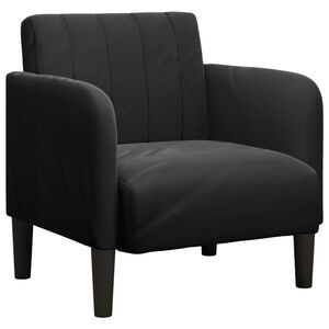 vidaXL Fauteuil met armleuningen 54 cm fluweel zwart
