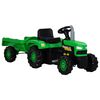 vidaXL Traptractor met aanhanger groen en zwart