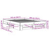 vidaXL Bedframe bewerkt hout wit 140x200 cm