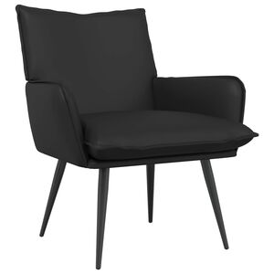 vidaXL Fauteuil Zwart Kunstleer
